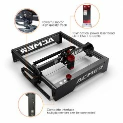 ACMER P1 10W Laser Engraver Cutter, 0.06x0.08mm Spot, 10000mm/min Engraving Speed, Offline Engraving, 32-bit Motherboard, 400x410mm 8 ACMER P1 10W Laser Engraver Cutter, 0.06x0.08mm Spot, 10000mm/min Engraving Speed, Offline Engraving, 32-bit Motherboard, 400x410mm -US Consumer Electronics Shop ACMER P1 10W Laser Engraver Cutter 517813 2
