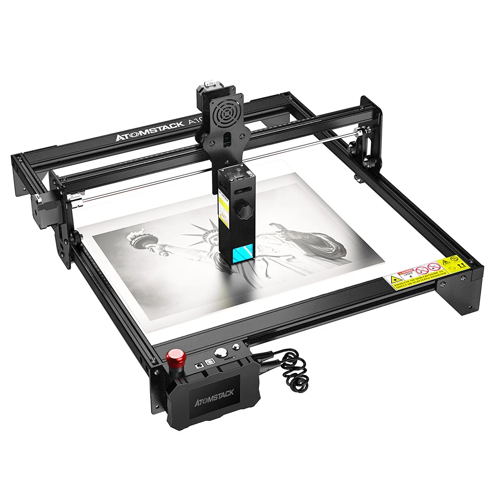 ATOMSTACK A10 Pro 10W Laser Engraver Cutter, 50W Electric Power, Fixed-Focus, Dual Compression Spot, Offline Engraving, Panoramic Glass Eye Protection, 410x400mm 4 ATOMSTACK A10 Pro 10W Laser Engraver Cutter, 50W Electric Power, Fixed-Focus, Dual Compression Spot, Offline Engraving, Panoramic Glass Eye Protection, 410x400mm - Image 4