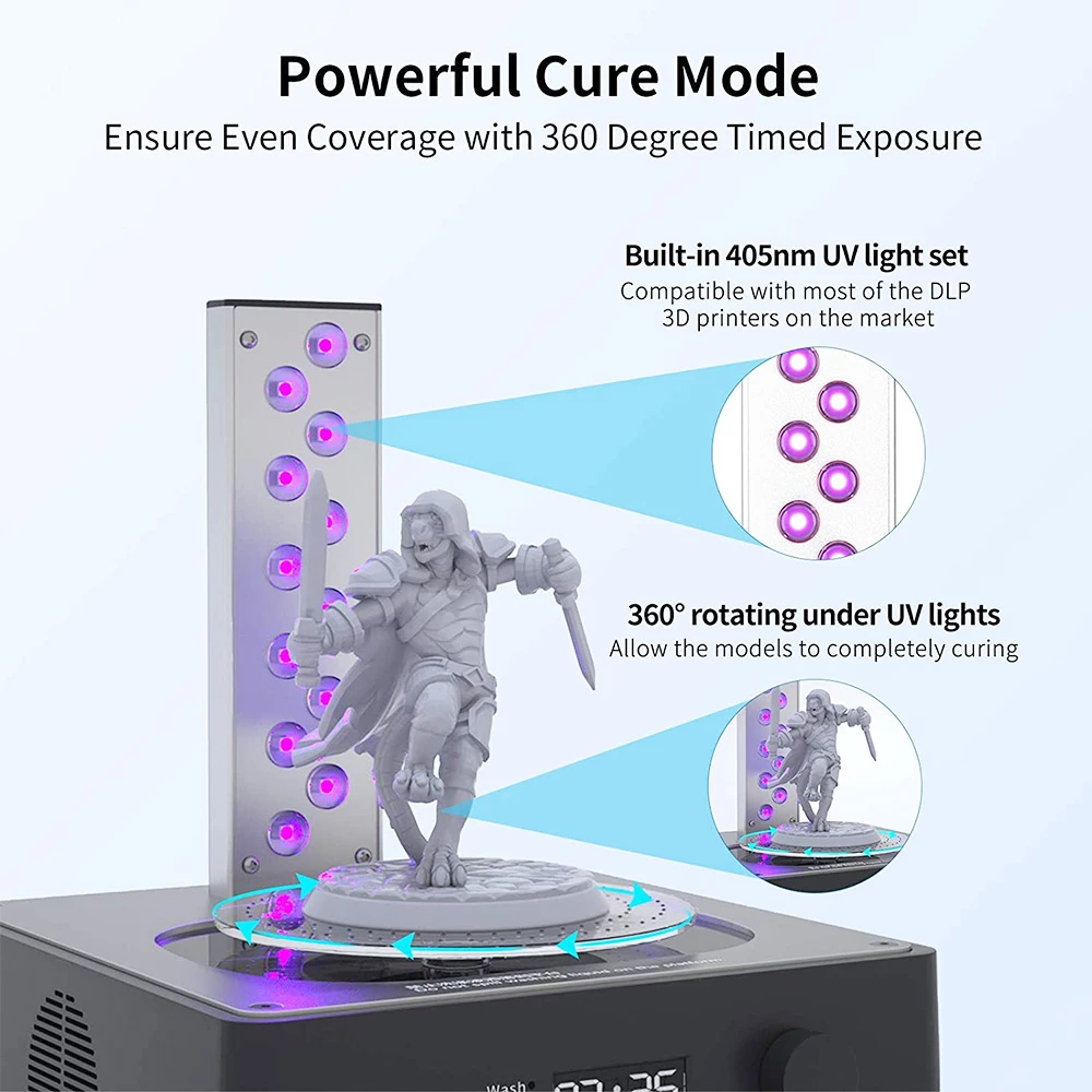 Anycubic Wash & Cure Machine 2.0, Washing size 120mm*74mm*165mm, Curing size 140mm*165mm 5 Anycubic Wash & Cure Machine 2.0, Washing size 120mm*74mm*165mm, Curing size 140mm*165mm - Image 5