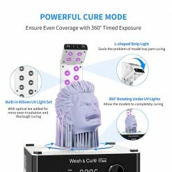 Anycubic Wash & Cure Plus Machine, Basket Washing Size 192mm*120mm*290mm, Curing Size 190mm*245mm 9 Anycubic Wash & Cure Plus Machine, Basket Washing Size 192mm*120mm*290mm, Curing Size 190mm*245mm -US Consumer Electronics Shop Anycubic Wash and Cure Plus Machine 473352 3