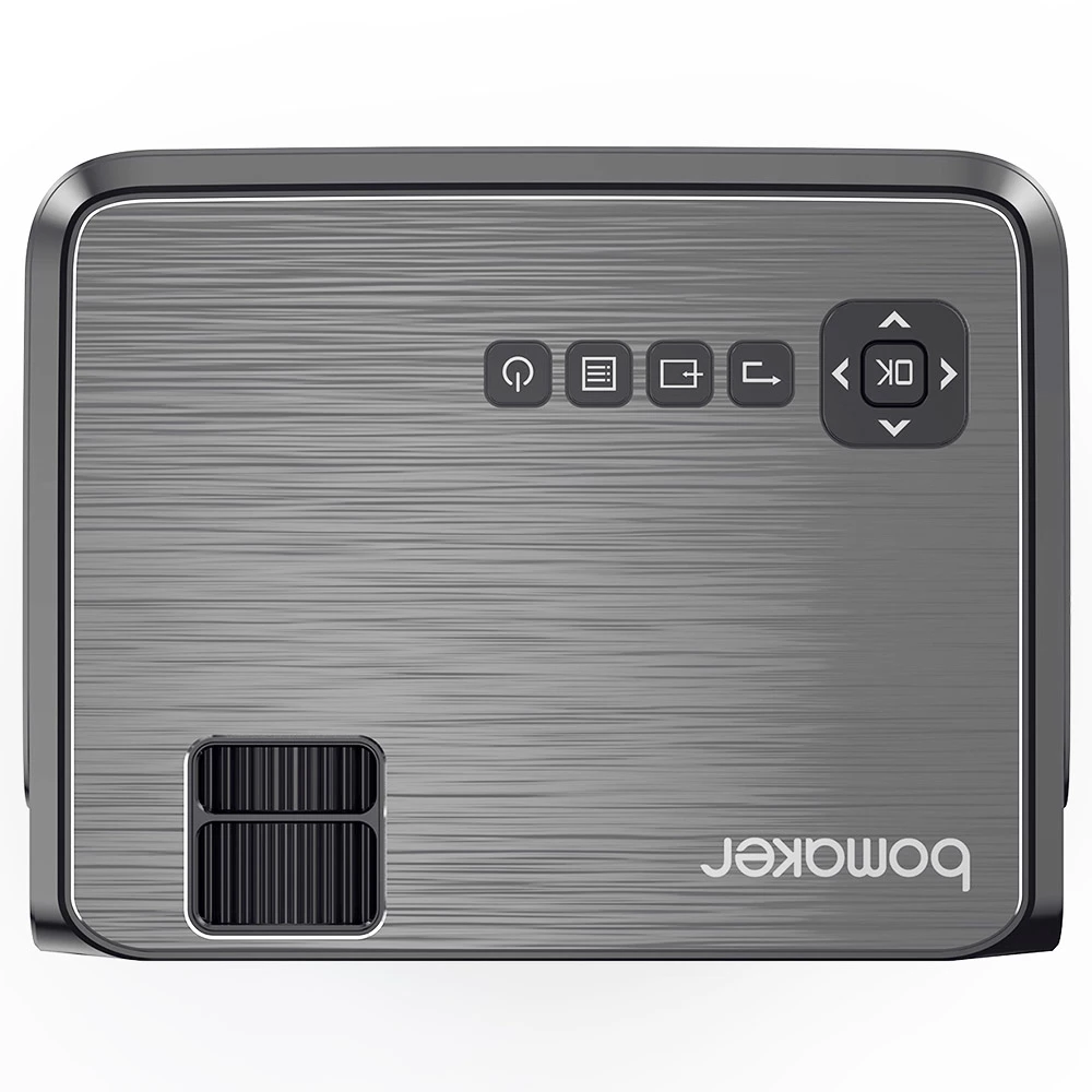 Bomaker GC355 Native 720P Projector 200 ANSI Lumens iOS Android Wireless Screen Mirroring - Gray 4 Bomaker GC355 Native 720P Projector 200 ANSI Lumens iOS Android Wireless Screen Mirroring - Gray - Image 4