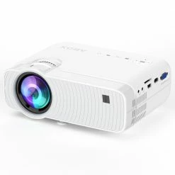 Bomaker GC357 Projector Native 720P Resolution 150 ANSI Lumens iOS and Android Wireless Screen Mirroring - White