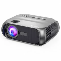 Bomaker S5 Projector Native 720P 150 ANSI Lumens Wi-Fi Screen Mirroring Bluetooth Speakers - Gray