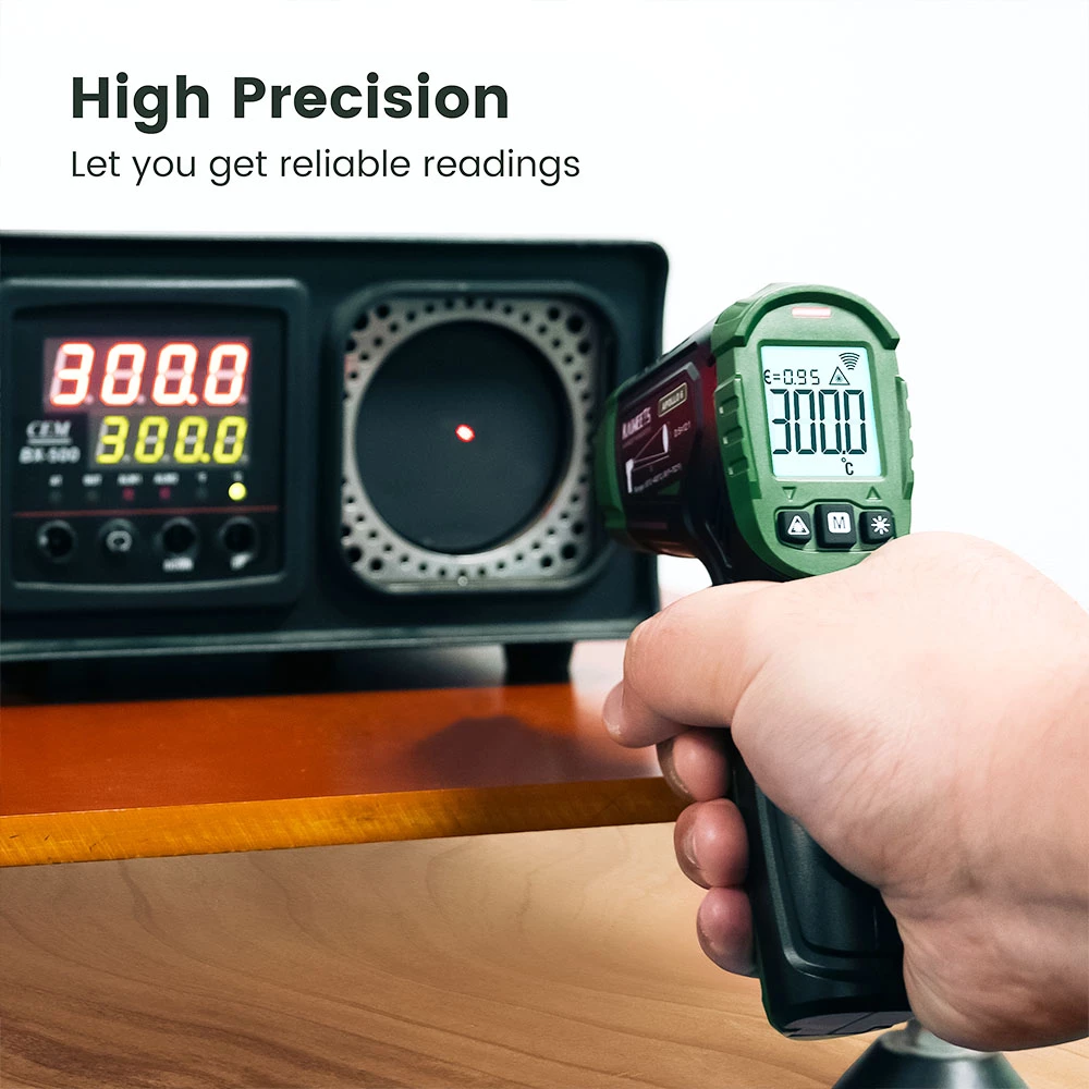 KAIWEETS Apollo 6 Non-Contact Infrared Thermometer (NOT for Humans), Temperature Gun - Black with Dark Green 4 KAIWEETS Apollo 6 Non-Contact Infrared Thermometer (NOT for Humans), Temperature Gun - Black with Dark Green - Image 4