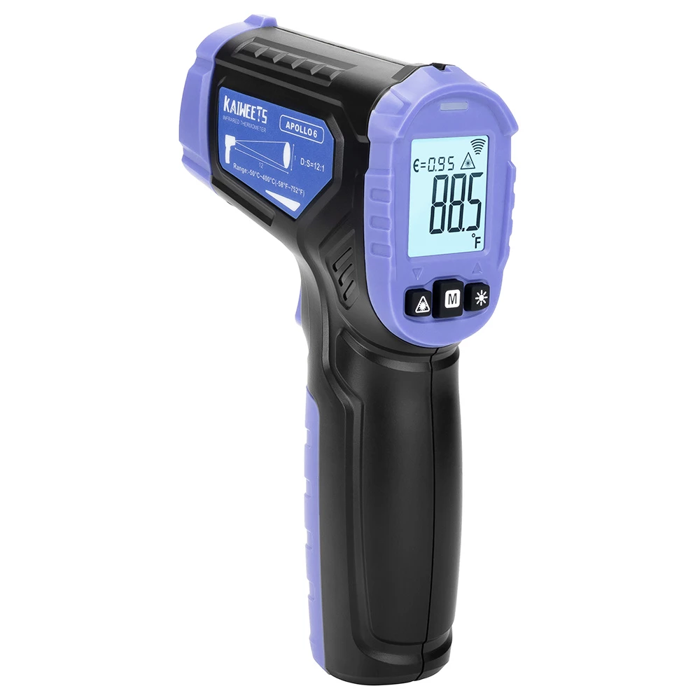 KAIWEETS Apollo 6 Non-Contact Infrared Thermometer (NOT for Humans) Temperature Gun - Black with Purple 1 KAIWEETS Apollo 6 Non-Contact Infrared Thermometer (NOT for Humans) Temperature Gun - Black with Purple