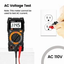 KAIWEETS KM100 Digital Multimeter with Case, DC AC Voltmeter, Ohm Volt Amp Test Meter and Continuity Test Diode Voltage Tester -US Consumer Electronics Shop KAIWEETS Digital Multimeter with Case 474558 3