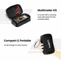 KAIWEETS KM100 Digital Multimeter with Case, DC AC Voltmeter, Ohm Volt Amp Test Meter and Continuity Test Diode Voltage Tester -US Consumer Electronics Shop KAIWEETS Digital Multimeter with Case 474558 5