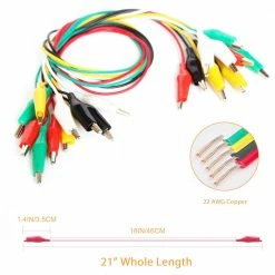 KAIWEETS KET02 Electrical Alligator Clips with Wires Test Leads Sets 10PCS -US Consumer Electronics Shop KAIWEETS KET02 ELECTRICAL ALLIGATOR CLIPS WITH WIRES TEST LEADS SETS 475043 5