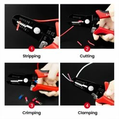KAIWEETS KWS-101 4 in 1 Wire Stripper, 10-20AWG Wire Stripping Range, Cable Wire Cutter Crimping Stripping Tool -US Consumer Electronics Shop KAIWEETS KWS 101 4 in 1 Wire Stripper 505876 3