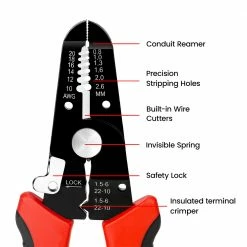 KAIWEETS KWS-101 4 in 1 Wire Stripper, 10-20AWG Wire Stripping Range, Cable Wire Cutter Crimping Stripping Tool -US Consumer Electronics Shop KAIWEETS KWS 101 4 in 1 Wire Stripper 505876 4