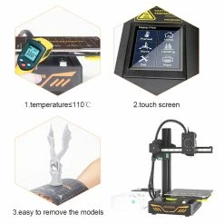 KINGROON KP3S 3D Printer, Titan Extruder, Double Aluminum Linear Guide Rails, Double Cooling Fans, Easy Assembley,180*180*180mm -US Consumer Electronics Shop KINGROON KP3S 3D Printer US Plug 501489 4