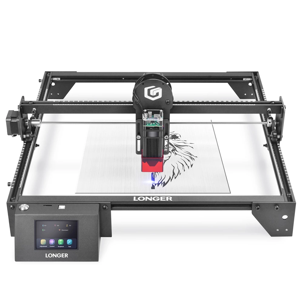 LONGER RAY5 Laser Engraver, 3.5inch Touch Screen, Offline Carving, Ultrafine Focused Laser, 32-Bit Chipset, Upgradable Laser Module, Compatible with Windows/MAC/Linux System 2 LONGER RAY5 Laser Engraver, 3.5inch Touch Screen, Offline Carving, Ultrafine Focused Laser, 32-Bit Chipset, Upgradable Laser Module, Compatible with Windows/MAC/Linux System - Image 2