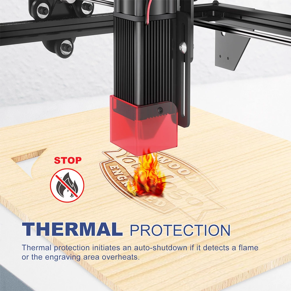 LONGER RAY5 Laser Engraver, 3.5inch Touch Screen, Offline Carving, Ultrafine Focused Laser, 32-Bit Chipset, Upgradable Laser Module, Compatible with Windows/MAC/Linux System 6 LONGER RAY5 Laser Engraver, 3.5inch Touch Screen, Offline Carving, Ultrafine Focused Laser, 32-Bit Chipset, Upgradable Laser Module, Compatible with Windows/MAC/Linux System - Image 6