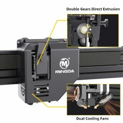 MINGDA Magician Pro 3D Printer, Auto Leveling, Double Gears Direct Extrusion, Resume Printing, Glass Heat Bed, Print Size 400*400*400mm -US Consumer Electronics Shop MINGDA Magician Pro 3D Printer 500323 3