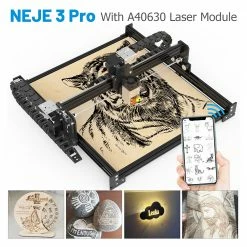 NEJE 3 Pro A40630 5.5W Laser Engraver Cutter, Auto Air Assist, 0.04mm Focus Spot, 1000mm/s. 0.01mm Precision, APP Control, 400* 410mm -US Consumer Electronics Shop NEJE 3 Pro A40630 CNC Laser Engraving Machine US Plug 501432 2