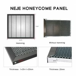 NEJE H4944 Honeycomb Panels 490x440 mm, CNC Laser Cutter Engraver Working Table Laser Bed Milling Machine Master 2S Plus -US Consumer Electronics Shop NEJE H4944 Honeycomb Panels 490x440mm 501436 3