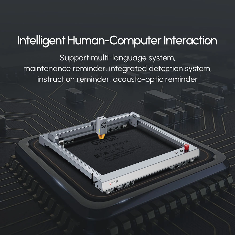 ORTUR Laser Master 3 10W Laser Engraver Cutter, 20,000mm/min, 0.05x0.1mm Focus Spot, LU2-10A Laser Module, Cuts 30mm Acrylic, Emergency Stop, Child Lock, Built-in WiFi, Engraving Area 400mmx400mm, US Plug 6 ORTUR Laser Master 3 10W Laser Engraver Cutter, 20,000mm/min, 0.05x0.1mm Focus Spot, LU2-10A Laser Module, Cuts 30mm Acrylic, Emergency Stop, Child Lock, Built-in WiFi, Engraving Area 400mmx400mm, US Plug - Image 6