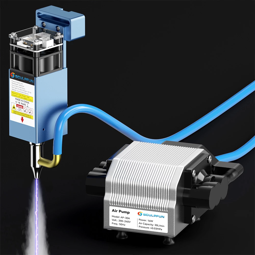 SCULPFUN 30L/Min 200-240V Air Pump Compressor for Laser Engraver, Adjustable Speed Low Noise Low Vibration 4 SCULPFUN 30L/Min 200-240V Air Pump Compressor for Laser Engraver, Adjustable Speed Low Noise Low Vibration - Image 4