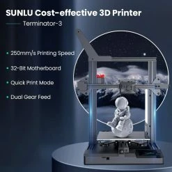Sunlu Terminator3 3D Printer, Up to 250mm/s, Magnetic Build Plate, 220*220*250cm -US Consumer Electronics Shop SUNLU 3D Printer Terminator 3 Fast Printing FDM 3D Printer US 517381 2
