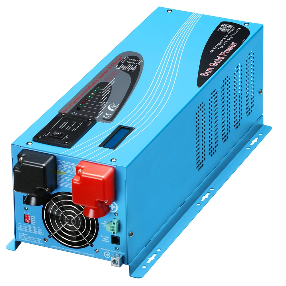 2000W 12V Pure Sine Wave Power Inverter, DC 12V Input, AC 120V Output, Solar Wind Power Inverters, LCD Display, Low Frequency Solar Converter, Peak 6000W, Blue 1 2000W 12V Pure Sine Wave Power Inverter, DC 12V Input, AC 120V Output, Solar Wind Power Inverters, LCD Display, Low Frequency Solar Converter, Peak 6000W, Blue