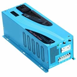 SunGoldPower 3000W 24V Pure Sine Wave Power Inverter, DC 24V Input, AC 120V Output, Solar Wind Power Inverter, LCD Display, Low Frequency Solar Converter, Peak 9000W, Blue -US Consumer Electronics Shop SunGoldPower 3000W DC 24V Pure Sine Wave Inverter with Charger 493446 4