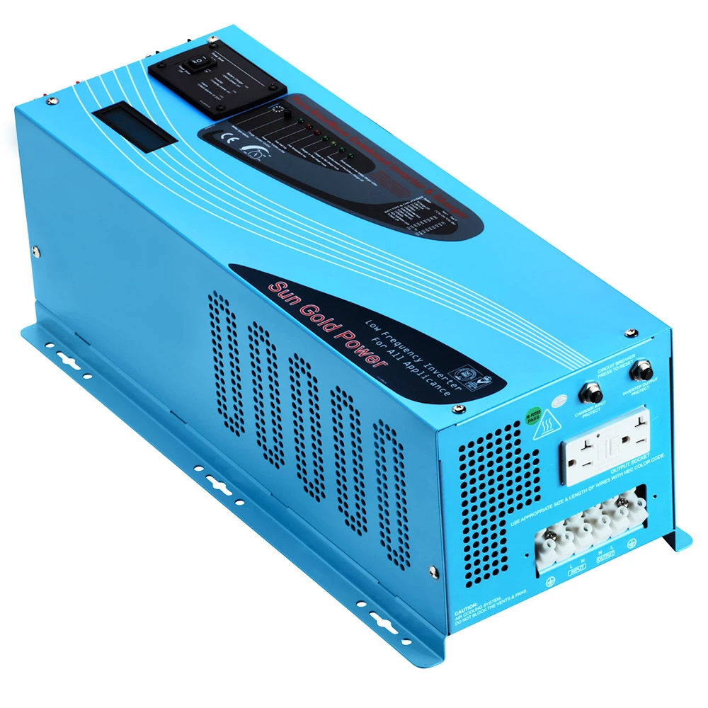 SunGoldPower 4000W 48V DC Pure Sine Wave Inverter, Low Frequency, 240V AC Input,120V AC / 240V AC Output, Split 50/60 Hz, with Battery Charger, Off-Grid, 12000W Peak, Blue 5 SunGoldPower 4000W 48V DC Pure Sine Wave Inverter, Low Frequency, 240V AC Input,120V AC / 240V AC Output, Split 50/60 Hz, with Battery Charger, Off-Grid, 12000W Peak, Blue - Image 5