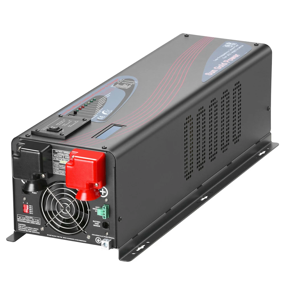 SunGoldPower 6000W 24V DC Pure Sine Wave Inverter, Low Frequency, 240V AC Input, 120V AC/240V AC Output, Split Phase 50/60Hz, with Battery Charger, Off-Grid, 18000W Peak 1 SunGoldPower 6000W 24V DC Pure Sine Wave Inverter, Low Frequency, 240V AC Input, 120V AC/240V AC Output, Split Phase 50/60Hz, with Battery Charger, Off-Grid, 18000W Peak