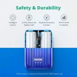 ZENDURE SuperMini 10000mAh 20W PD Power Bank, ZEN+2.0 Technology, 1x USB-C, 2 x USB-A, Pink -US Consumer Electronics Shop ZENDURE SuperMini Portable Power Bank Pink 501485 4