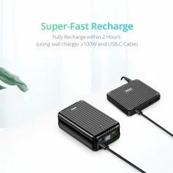 ZENDURE SuperTank 26800mAh/100W PD Portable Power Bank, Fast Charging, Ultra-High Capacity, Wide Compatibility - Black -US Consumer Electronics Shop ZENDURE SuperTank 26800mAh 100W PD Portable Power Bank Black 501572 2