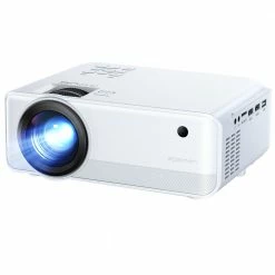 Apeman 4000 Lumen 720P Supported Mini Projector, 200'' Display 50000 Hrs LED Life, Dual Speakers Portable Projector