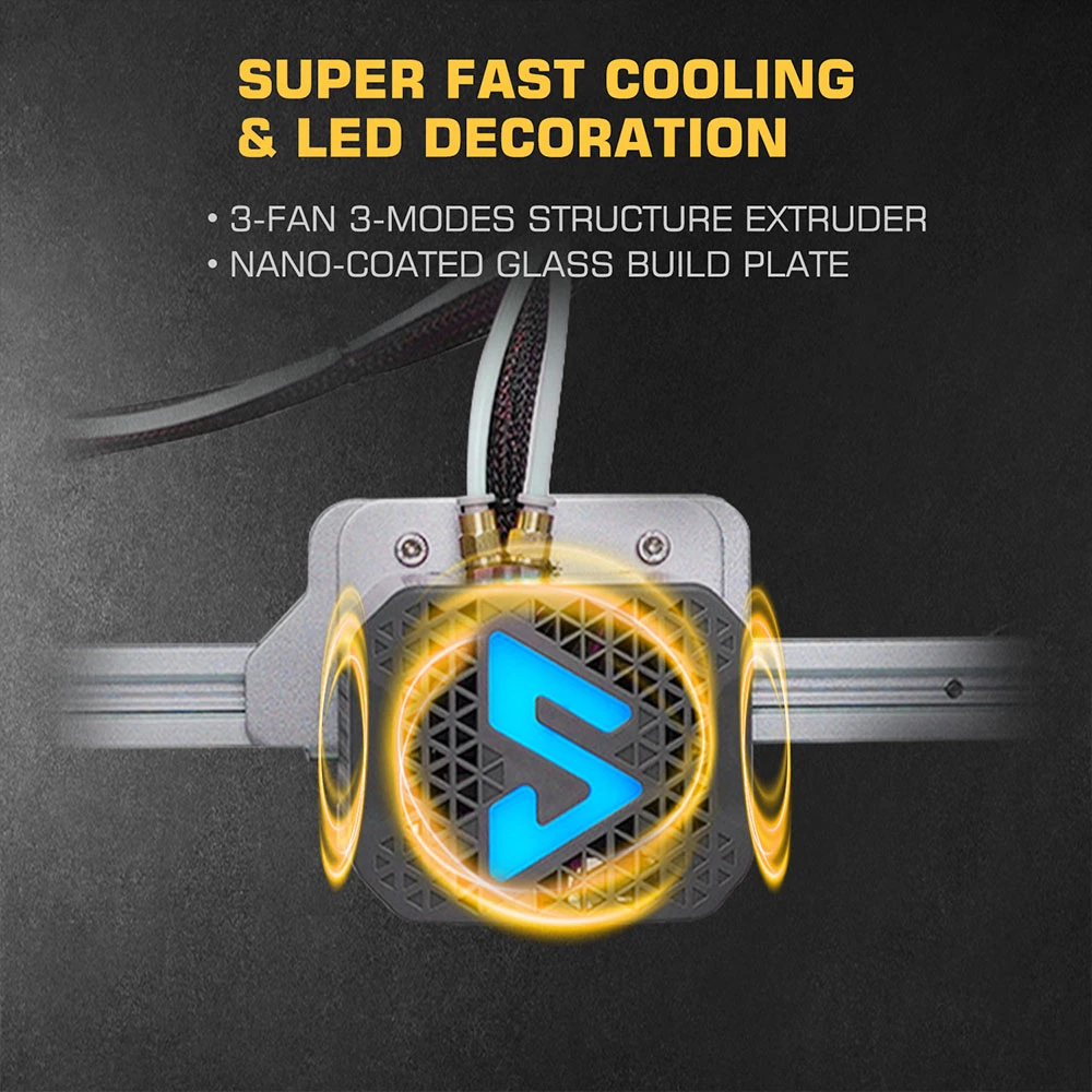 LOTMAXX Shark V3 3D Printer Laser Engraver, Auto Leveling, Dual Extruder, Dual-Color Printing, Glass Build Plate, 235*235*265mm 2 LOTMAXX Shark V3 3D Printer Laser Engraver, Auto Leveling, Dual Extruder, Dual-Color Printing, Glass Build Plate, 235*235*265mm - Image 2